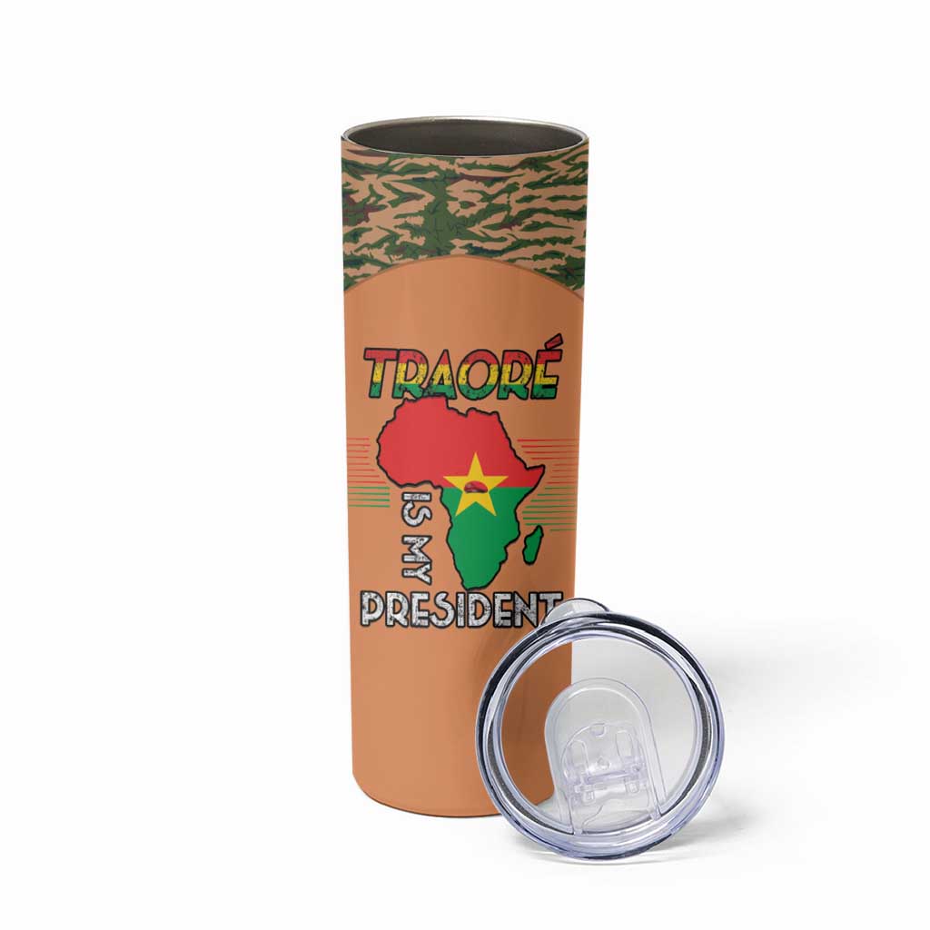 Africa in Solidarity with Traore Skinny Tumbler Africa For Africans