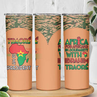 Africa in Solidarity with Traore Skinny Tumbler Africa For Africans