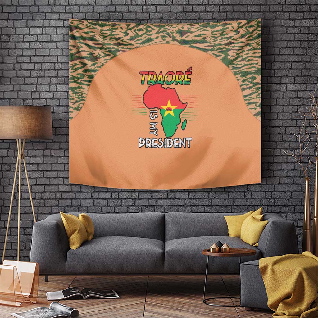 Africa in Solidarity with Traore Tapestry Africa For Africans