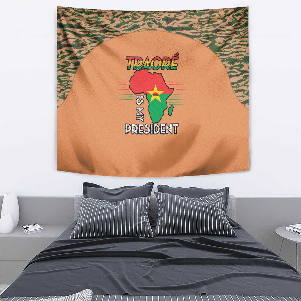 Africa in Solidarity with Traore Tapestry Africa For Africans