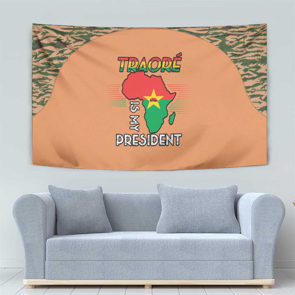 Africa in Solidarity with Traore Tapestry Africa For Africans