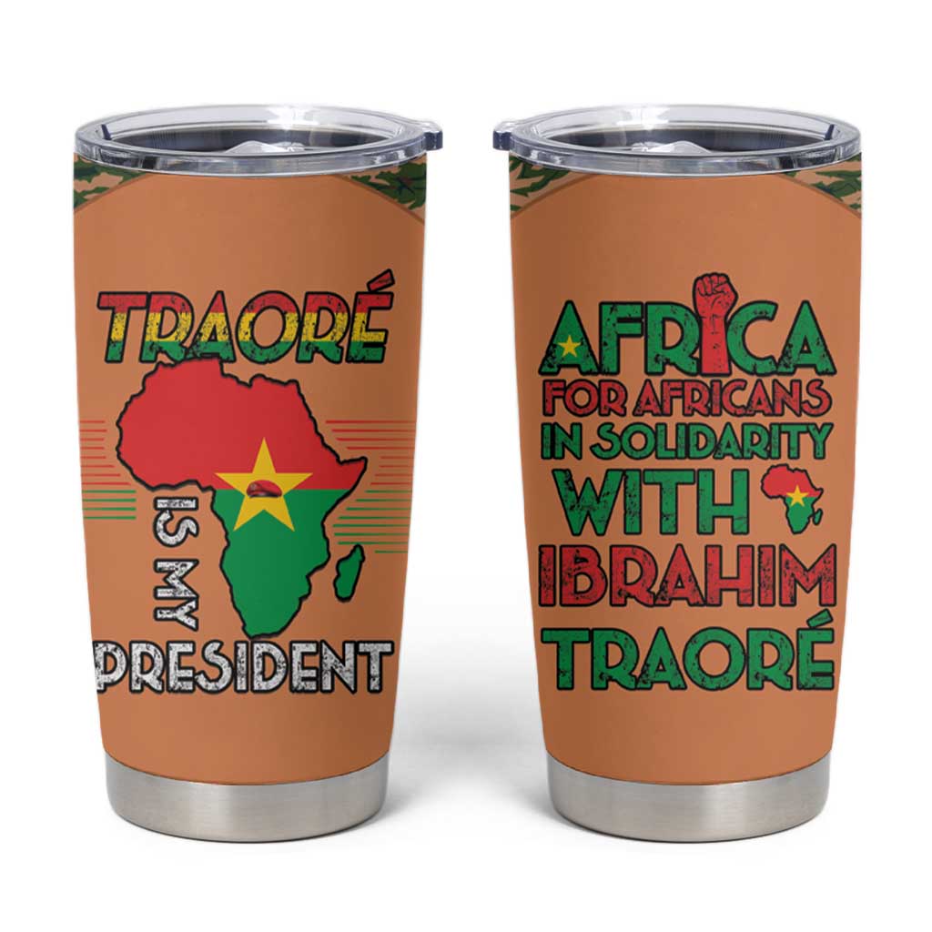 Africa in Solidarity with Traore Tumbler Cup Africa For Africans