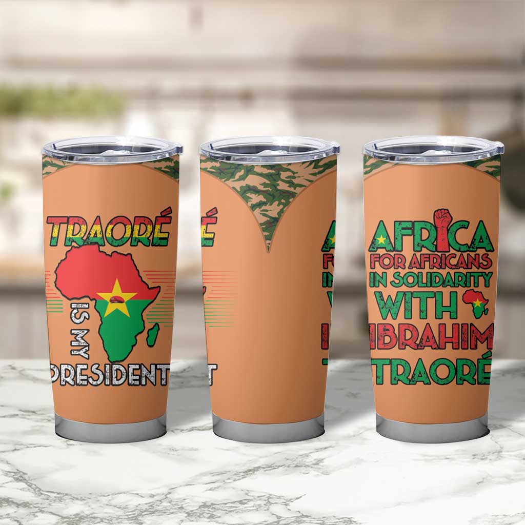 Africa in Solidarity with Traore Tumbler Cup Africa For Africans