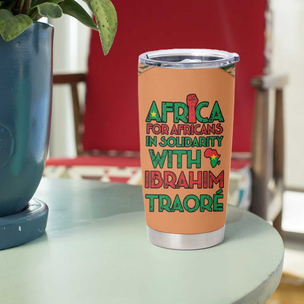 Africa in Solidarity with Traore Tumbler Cup Africa For Africans