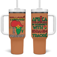 Africa in Solidarity with Traore Tumbler With Handle Africa For Africans