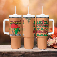 Africa in Solidarity with Traore Tumbler With Handle Africa For Africans