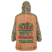 Africa in Solidarity with Traore Wearable Blanket Hoodie Africa For Africans