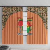 Africa in Solidarity with Traore Window Curtain Africa For Africans