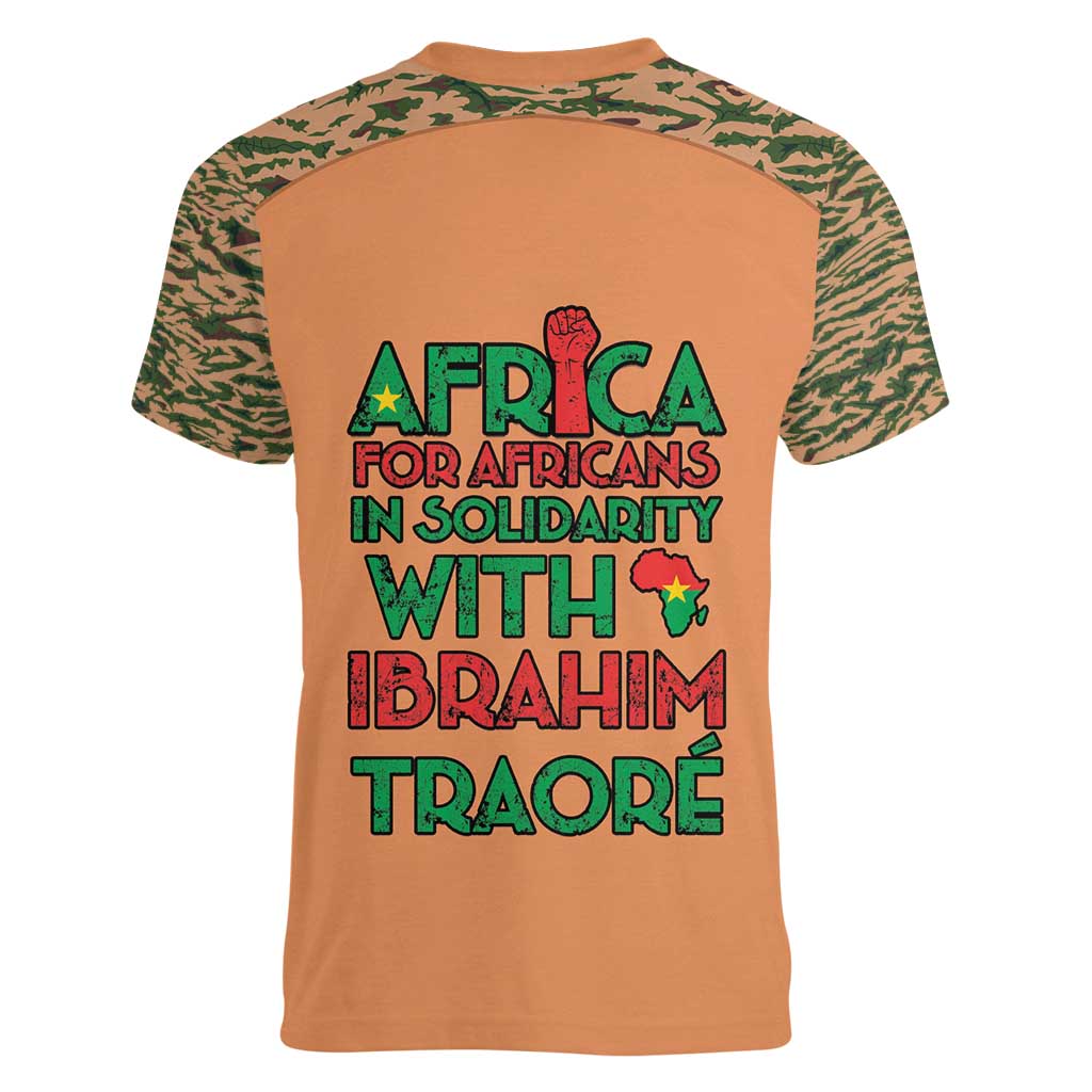 Africa in Solidarity with Traore Women V-Neck T-Shirt Africa For Africans