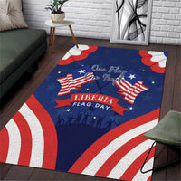 Happy Liberia Flag Day Area Rug One Flag One People - Wonder Print Shop