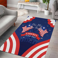 Happy Liberia Flag Day Area Rug One Flag One People - Wonder Print Shop