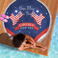 Happy Liberia Flag Day Beach Blanket One Flag One People - Wonder Print Shop