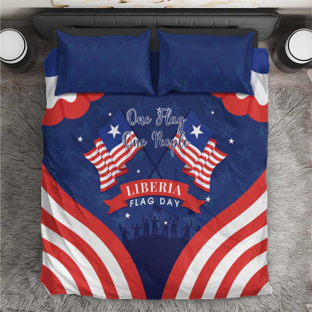 Happy Liberia Flag Day Bedding Set One Flag One People - Wonder Print Shop
