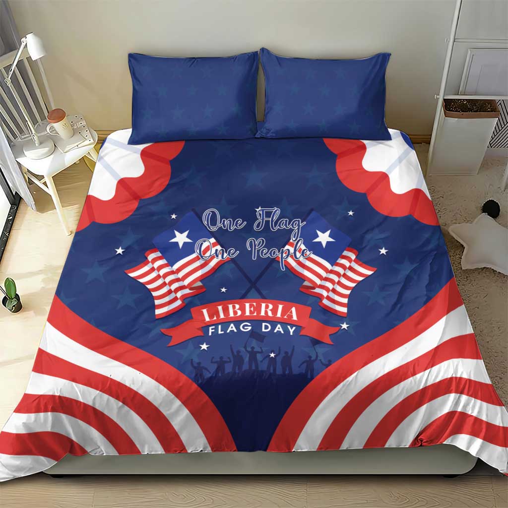 Happy Liberia Flag Day Bedding Set One Flag One People - Wonder Print Shop