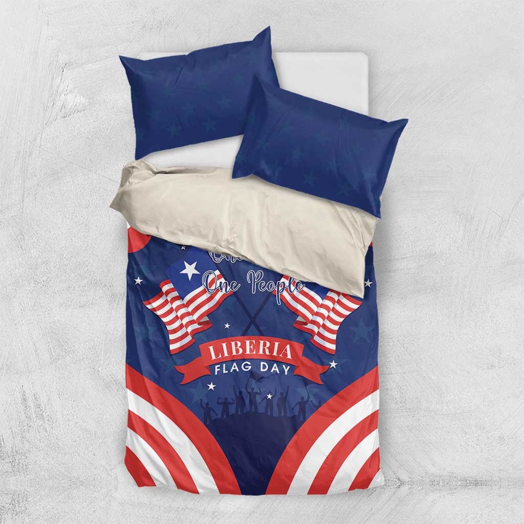 Happy Liberia Flag Day Bedding Set One Flag One People - Wonder Print Shop