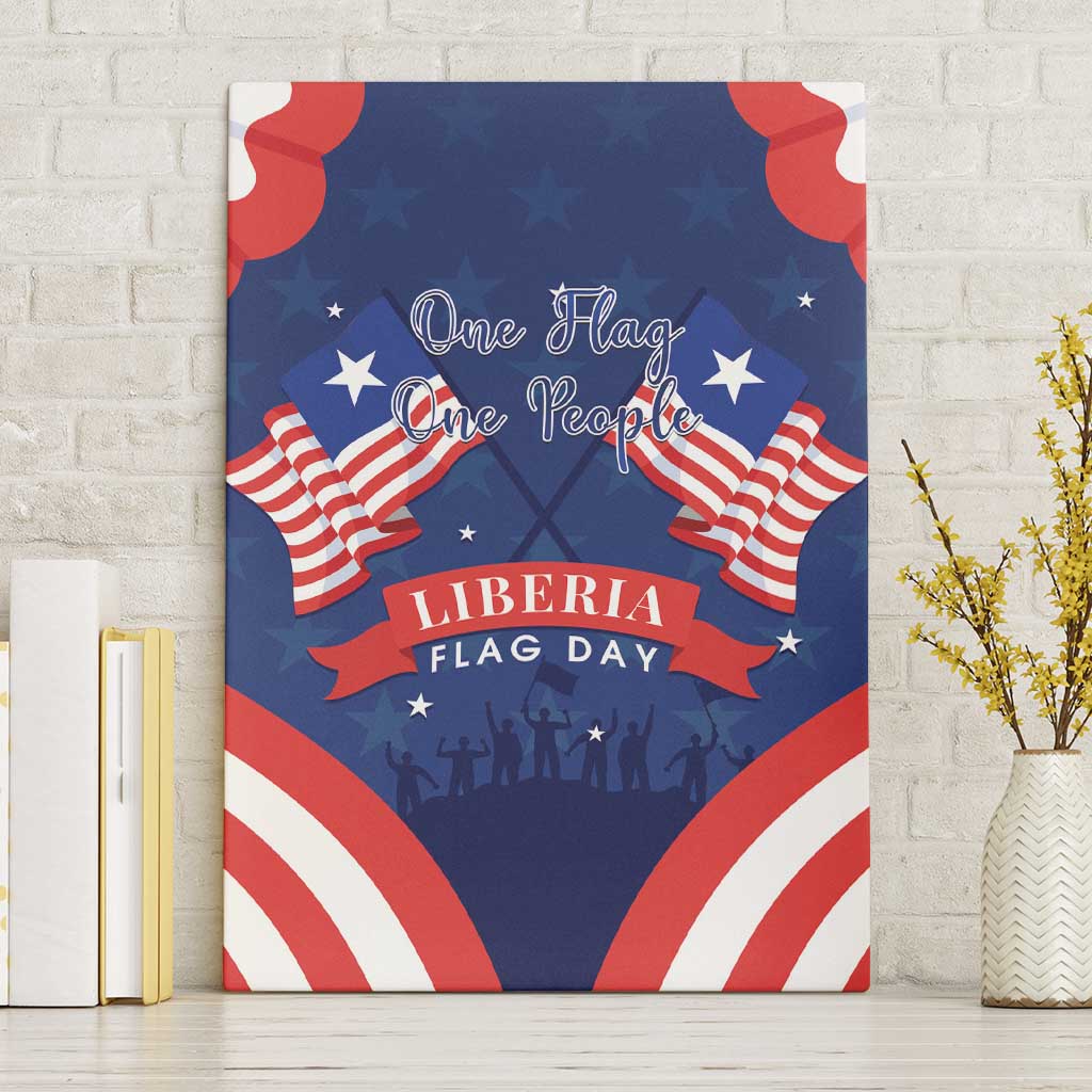 Happy Liberia Flag Day Canvas Wall Art One Flag One People - Wonder Print Shop