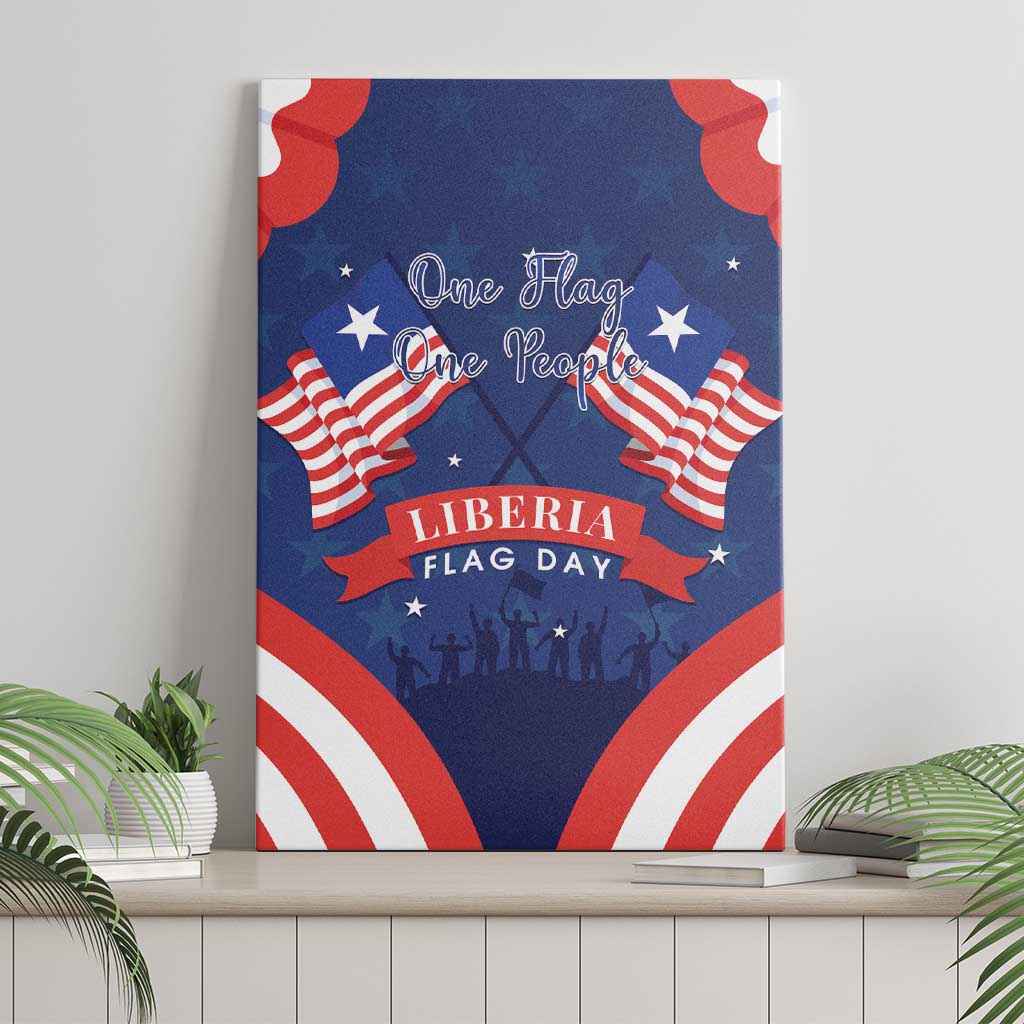Happy Liberia Flag Day Canvas Wall Art One Flag One People - Wonder Print Shop