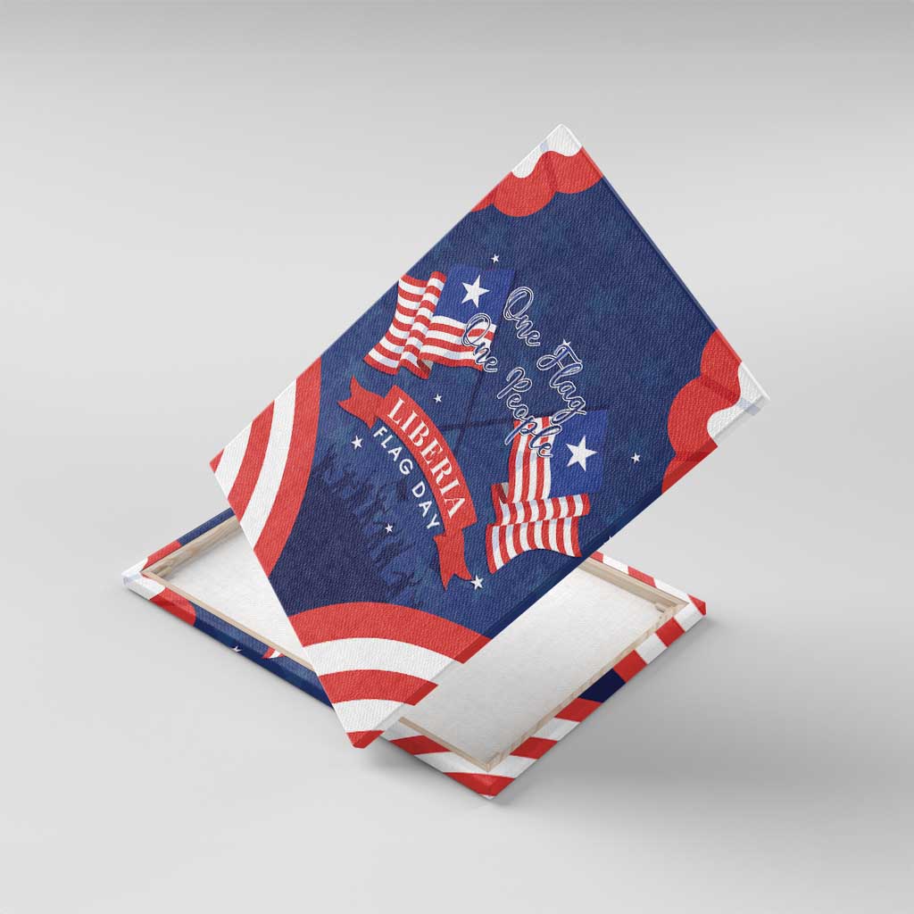Happy Liberia Flag Day Canvas Wall Art One Flag One People - Wonder Print Shop