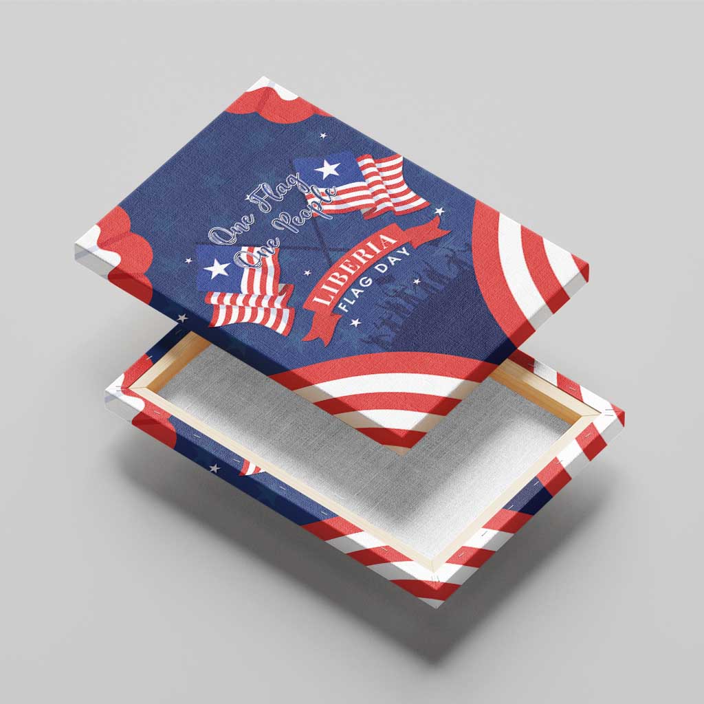 Happy Liberia Flag Day Canvas Wall Art One Flag One People - Wonder Print Shop
