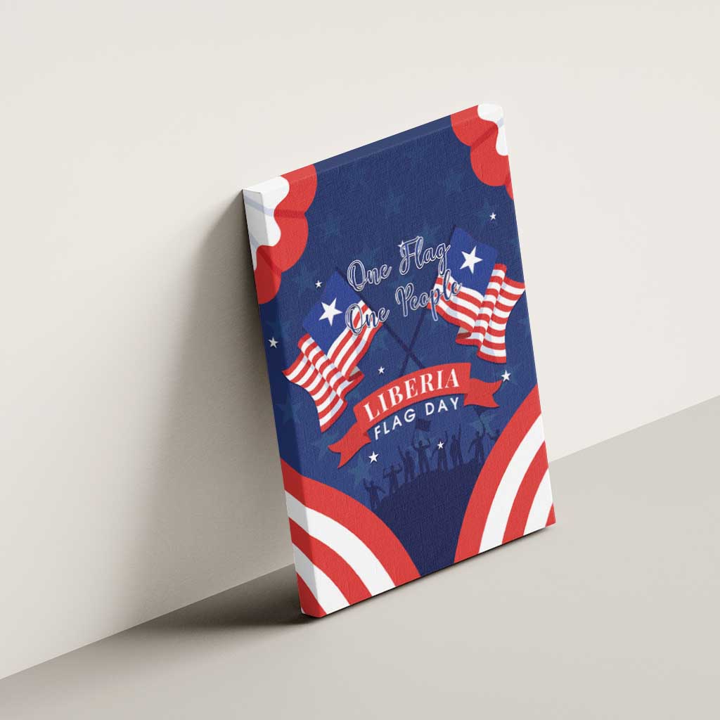Happy Liberia Flag Day Canvas Wall Art One Flag One People - Wonder Print Shop