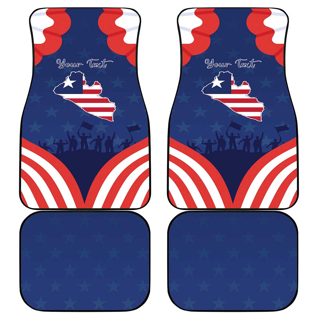 Happy Liberia Flag Day Car Mats One Flag One People - Wonder Print Shop