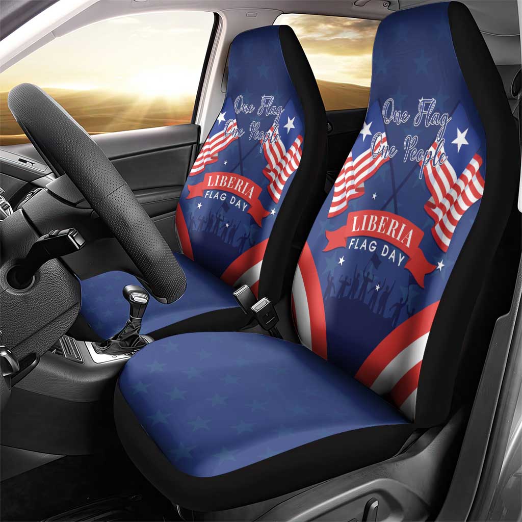 Happy Liberia Flag Day Car Seat Cover One Flag One People - Wonder Print Shop