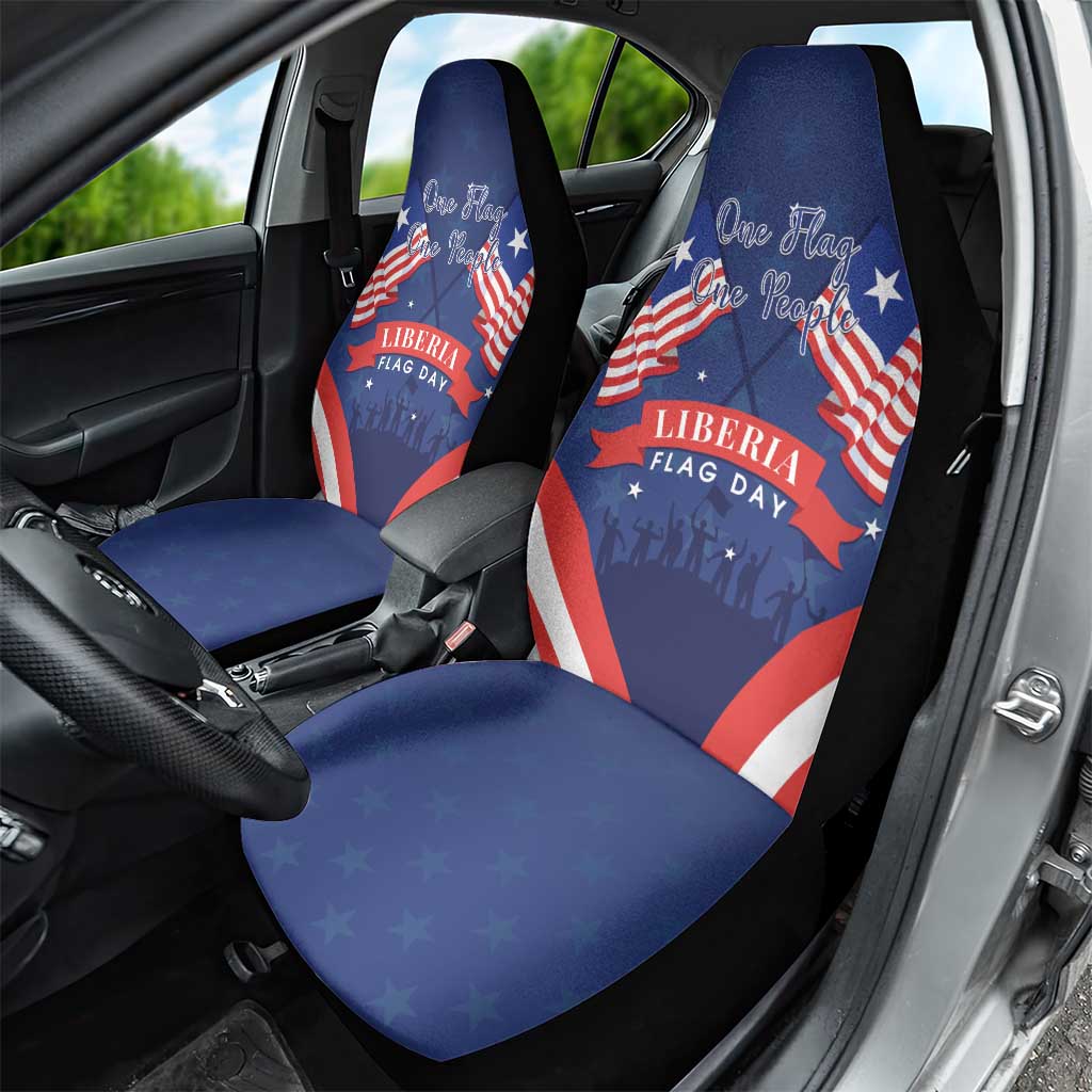 Happy Liberia Flag Day Car Seat Cover One Flag One People - Wonder Print Shop