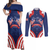 Personalized Happy Liberia Flag Day Couples Matching Off Shoulder Maxi Dress and Long Sleeve Button Shirt One Flag One People - Wonder Print Shop