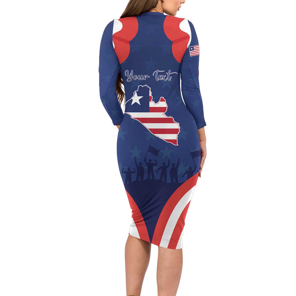Personalized Happy Liberia Flag Day Family Matching Long Sleeve Bodycon Dress and Hawaiian Shirt One Flag One People - Wonder Print Shop