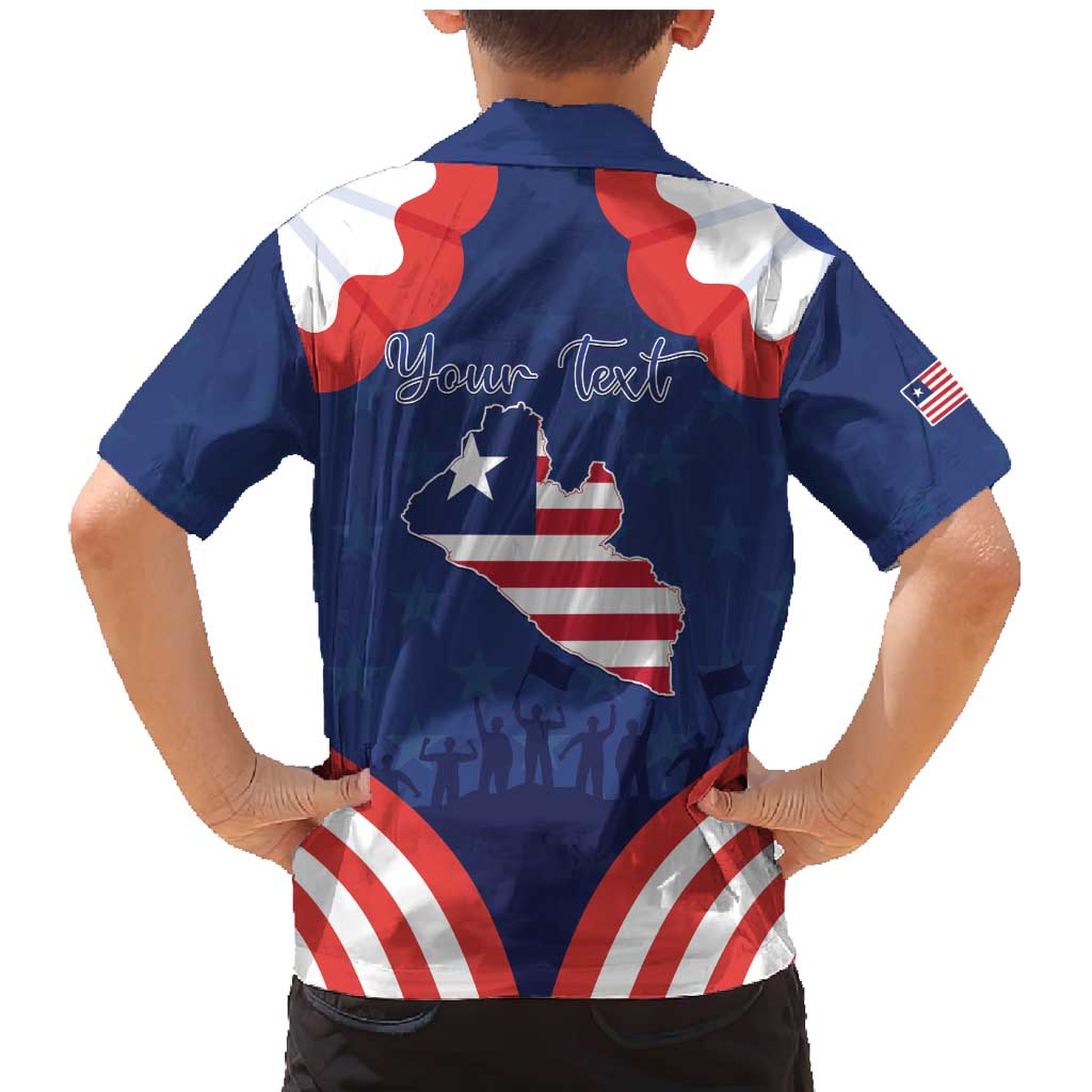 Personalized Happy Liberia Flag Day Family Matching Mermaid Dress and Hawaiian Shirt One Flag One People - Wonder Print Shop