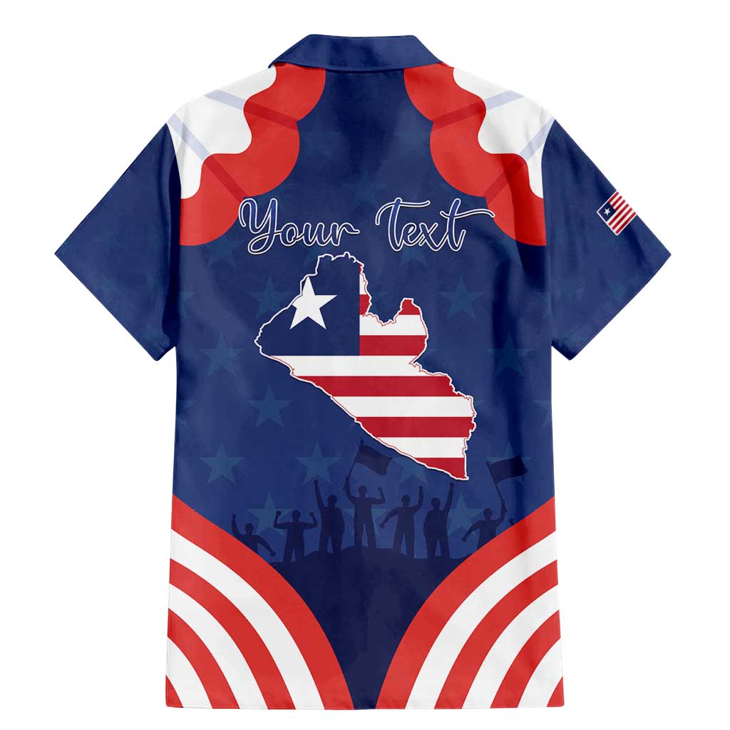 Personalized Happy Liberia Flag Day Family Matching Mermaid Dress and Hawaiian Shirt One Flag One People - Wonder Print Shop