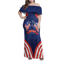 Personalized Happy Liberia Flag Day Family Matching Off Shoulder Maxi Dress and Hawaiian Shirt One Flag One People - Wonder Print Shop