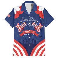 Personalized Happy Liberia Flag Day Family Matching Short Sleeve Bodycon Dress and Hawaiian Shirt One Flag One People - Wonder Print Shop