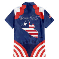 Personalized Happy Liberia Flag Day Family Matching Short Sleeve Bodycon Dress and Hawaiian Shirt One Flag One People - Wonder Print Shop