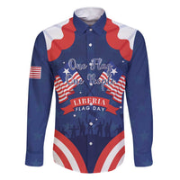 Personalized Happy Liberia Flag Day Family Matching Short Sleeve Bodycon Dress and Hawaiian Shirt One Flag One People - Wonder Print Shop