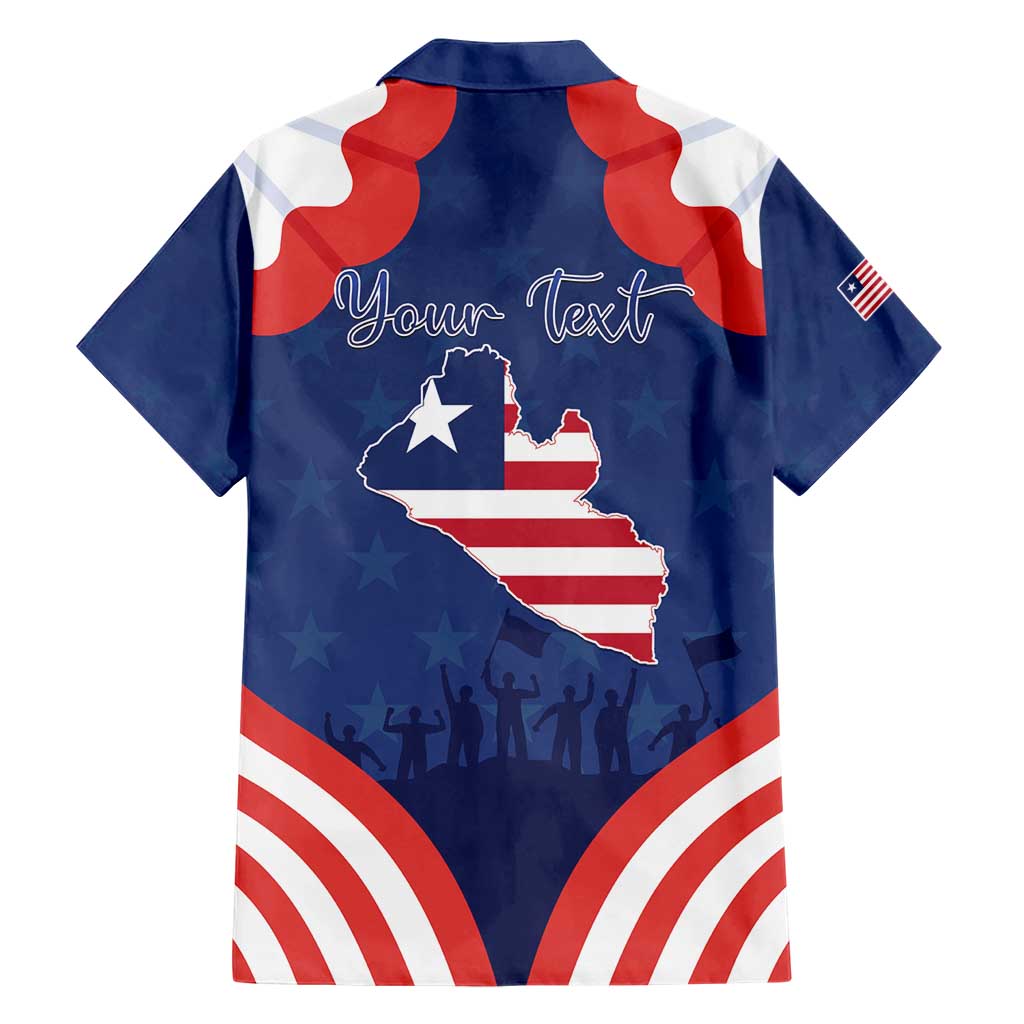 Personalized Happy Liberia Flag Day Hawaiian Shirt One Flag One People - Wonder Print Shop