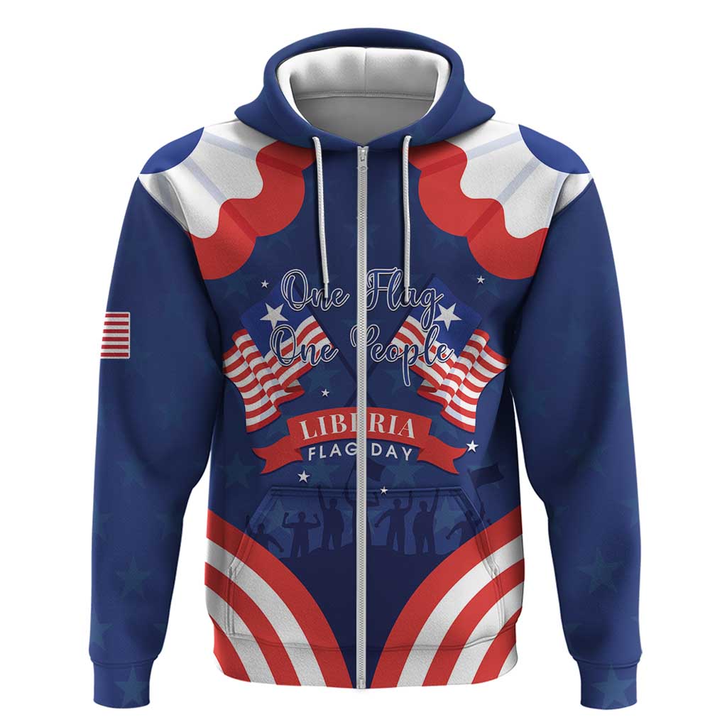 Personalized Happy Liberia Flag Day Hoodie One Flag One People - Wonder Print Shop