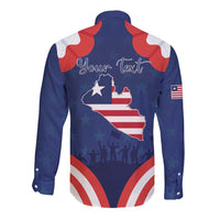 Personalized Happy Liberia Flag Day Long Sleeve Button Shirt One Flag One People - Wonder Print Shop