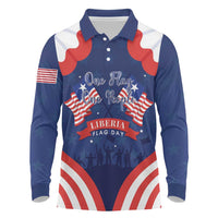 Personalized Happy Liberia Flag Day Long Sleeve Polo Shirt One Flag One People - Wonder Print Shop