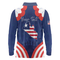 Personalized Happy Liberia Flag Day Long Sleeve Polo Shirt One Flag One People - Wonder Print Shop