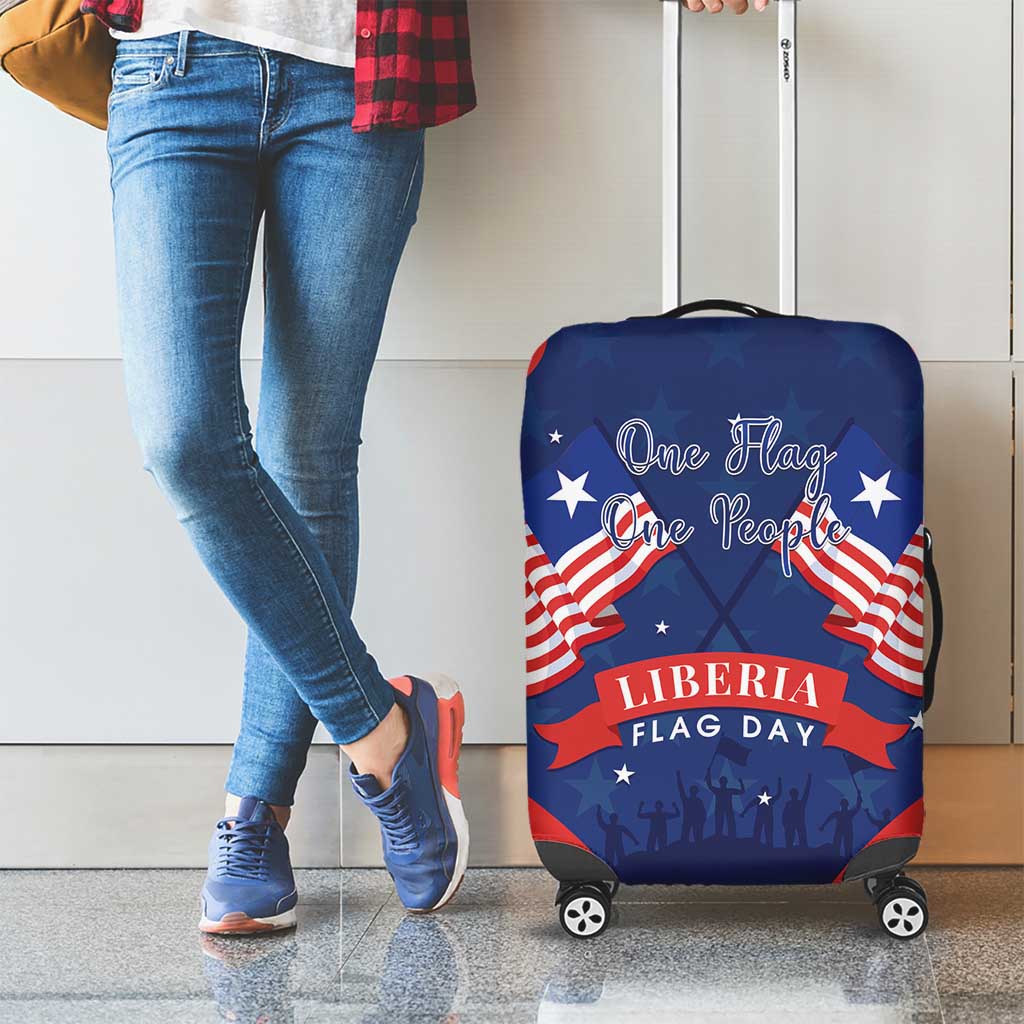 Happy Liberia Flag Day Luggage Cover One Flag One People - Wonder Print Shop