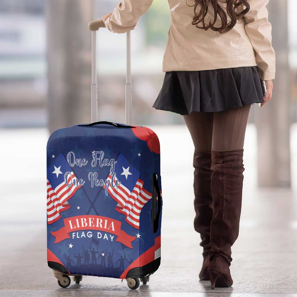 Happy Liberia Flag Day Luggage Cover One Flag One People - Wonder Print Shop