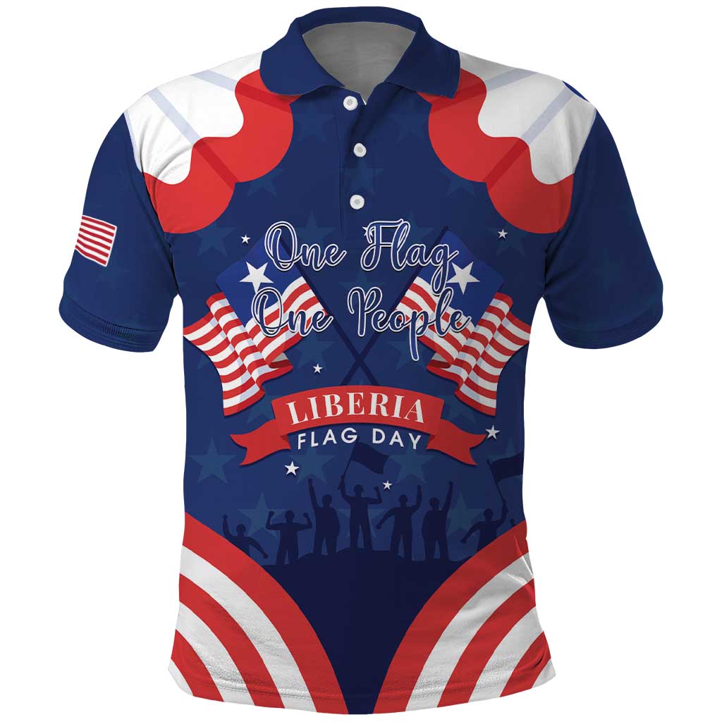 Personalized Happy Liberia Flag Day Polo Shirt One Flag One People - Wonder Print Shop