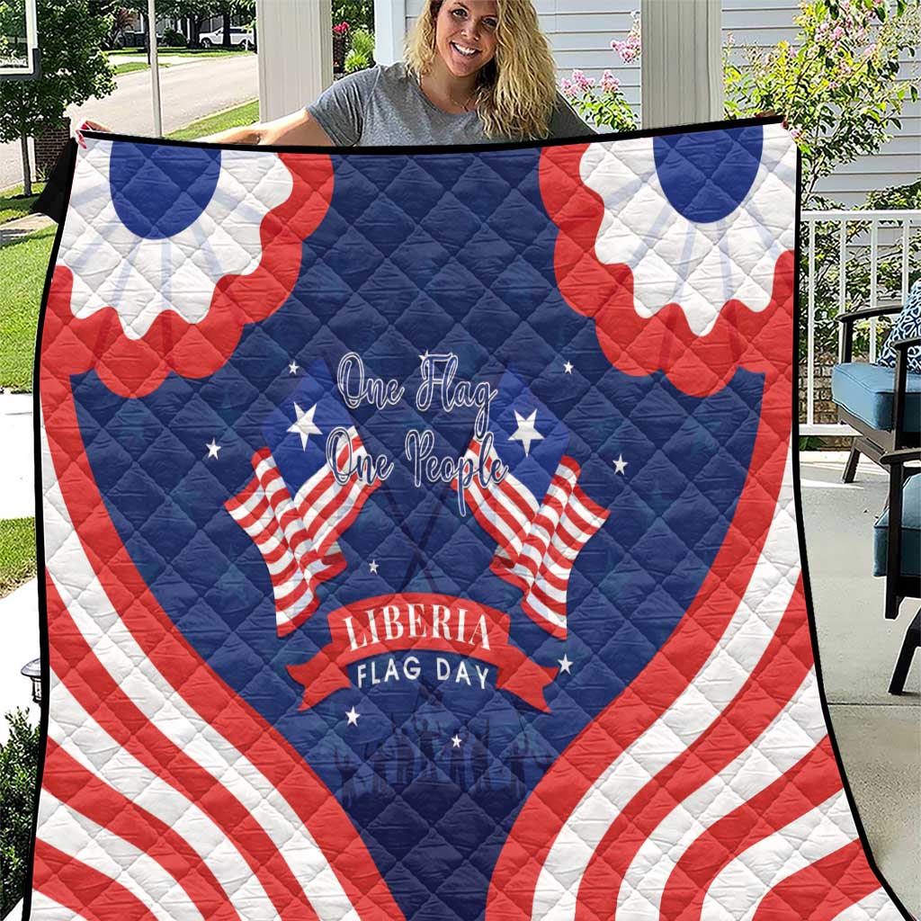 Happy Liberia Flag Day Quilt One Flag One People - Wonder Print Shop