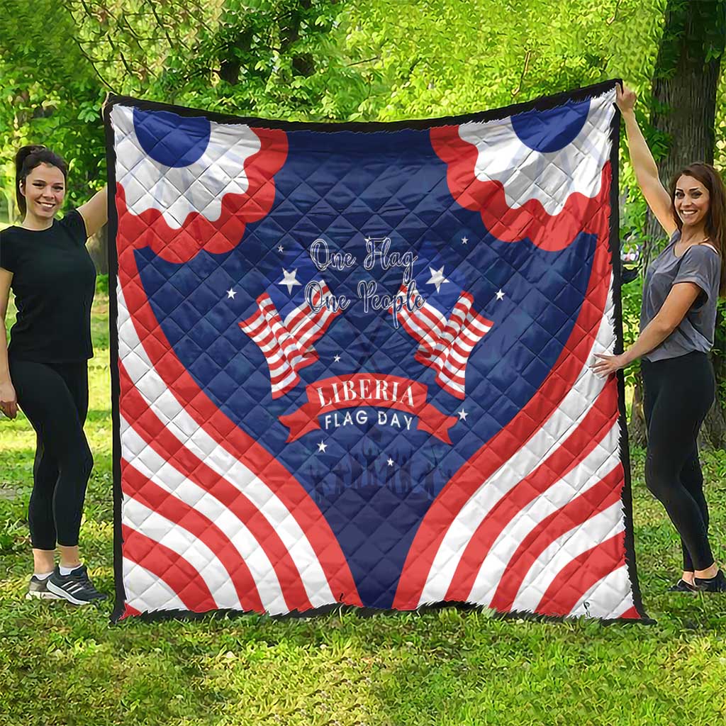 Happy Liberia Flag Day Quilt One Flag One People - Wonder Print Shop