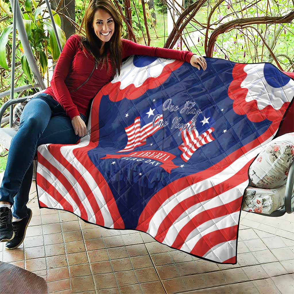 Happy Liberia Flag Day Quilt One Flag One People - Wonder Print Shop