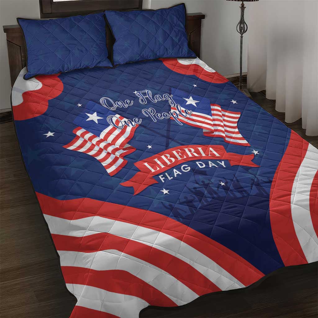 Happy Liberia Flag Day Quilt Bed Set One Flag One People - Wonder Print Shop