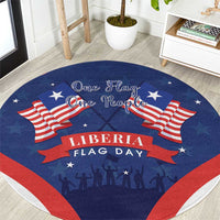 Happy Liberia Flag Day Round Carpet One Flag One People - Wonder Print Shop