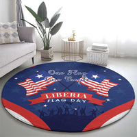 Happy Liberia Flag Day Round Carpet One Flag One People - Wonder Print Shop