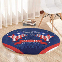Happy Liberia Flag Day Round Carpet One Flag One People - Wonder Print Shop